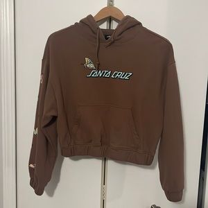 NWOT Santa cruz cropped hooded sweatshirt